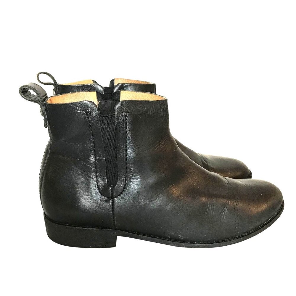 Olukai Malie Chelsea Black Leather Ankle Boots Womens 10/40 Pull On Mexico